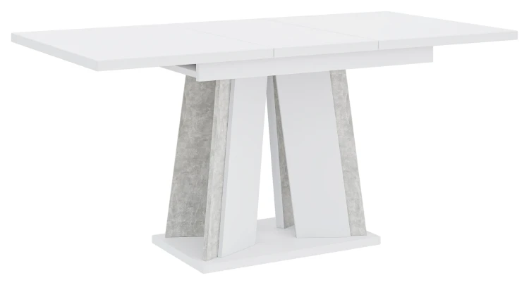 Stół rozkładany Prestiż 120-160 cm prostokątny nowoczesny do jadalni salonu white stone