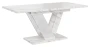 Stół rozkładany Eterna 120-160 cm prostokątny nowoczesny do jadalni salonu bianco marble white
