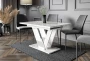 Stół rozkładany Eterna 120-160 cm prostokątny nowoczesny do jadalni salonu bianco marble white