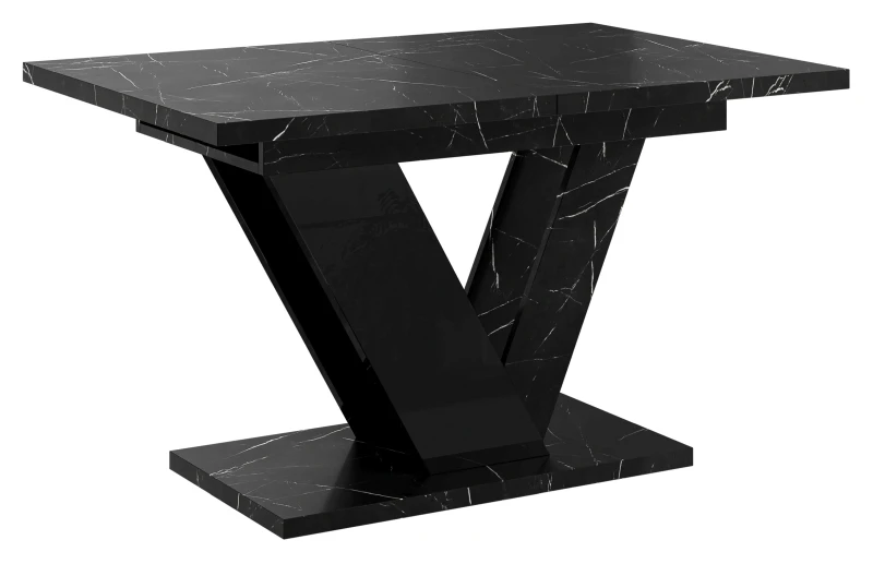 Stół rozkładany Eterna 120-160 cm prostokątny nowoczesny do jadalni salonu black royal black