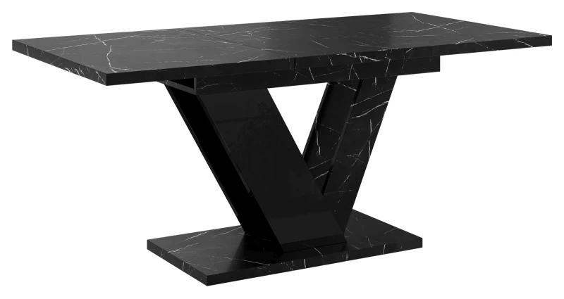 Stół rozkładany Eterna 120-160 cm prostokątny nowoczesny do jadalni salonu black royal black