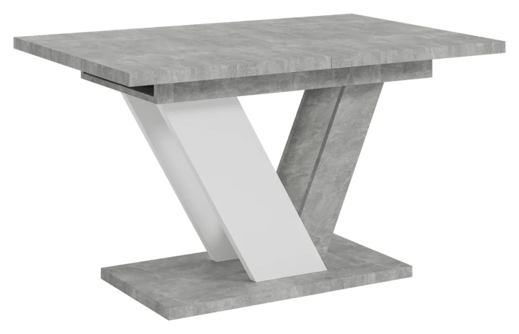 Stół rozkładany Eterna 120-160 cm prostokątny nowoczesny do jadalni salonu stone white