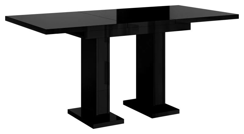 Stół rozkładany Base 120-160 cm prostokątny nowoczesny do jadalni salonu black gloss