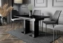 Stół rozkładany Base 120-160 cm prostokątny nowoczesny do jadalni salonu black gloss