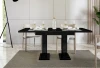 Stół rozkładany Base 120-160 cm prostokątny nowoczesny do jadalni salonu black gloss