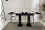 Stół rozkładany Base 120-160 cm prostokątny nowoczesny do jadalni salonu black gloss