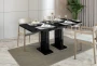 Stół rozkładany Base 120-160 cm prostokątny nowoczesny do jadalni salonu black gloss