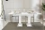 Stół rozkładany Base 120-160 cm prostokątny nowoczesny do jadalni salonu white gloss