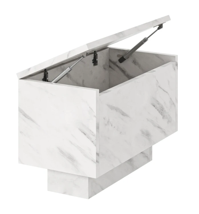 Stolik kawowy Forma 30x60 cm ława z otwieranym blatem do salonu bianco marble