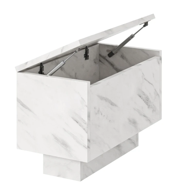 Stolik kawowy Forma 30x60 cm ława z otwieranym blatem do salonu bianco marble