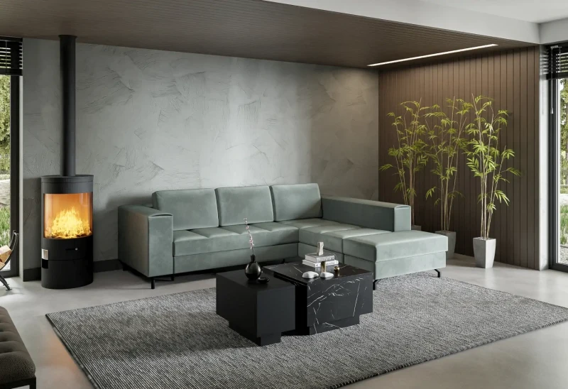 Stolik kawowy Forma 30x60 cm ława z otwieranym blatem do salonu black