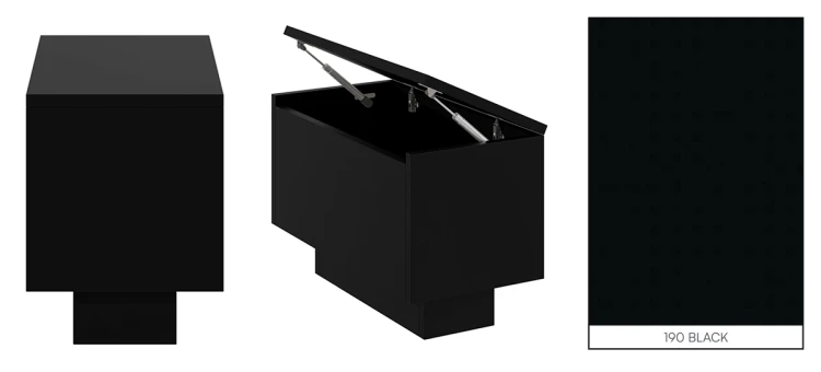 Stolik kawowy Forma 30x60 cm ława z otwieranym blatem do salonu black