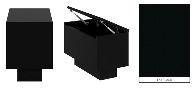 Stolik kawowy Forma 30x60 cm ława z otwieranym blatem do salonu black