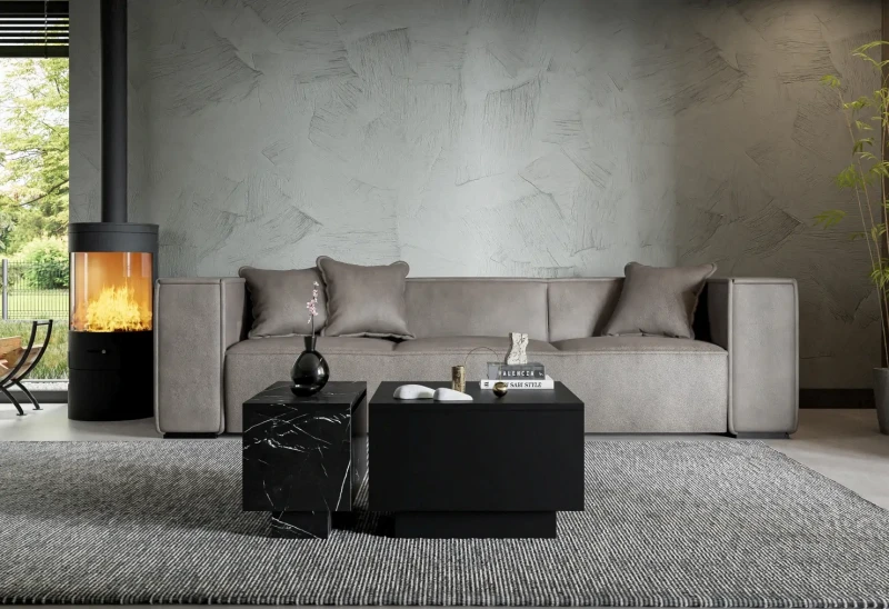 Stolik kawowy Forma 60x60 cm ława z otwieranym blatem do salonu black