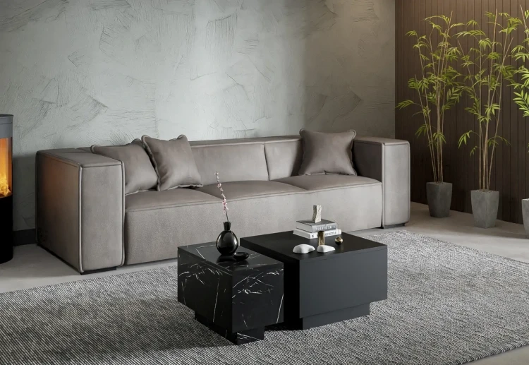 Stolik kawowy Forma 60x60 cm ława z otwieranym blatem do salonu black