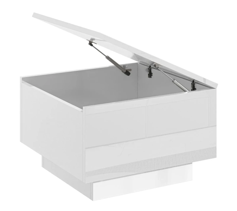 Stolik kawowy Forma 60x60 cm ława z otwieranym blatem do salonu white gloss