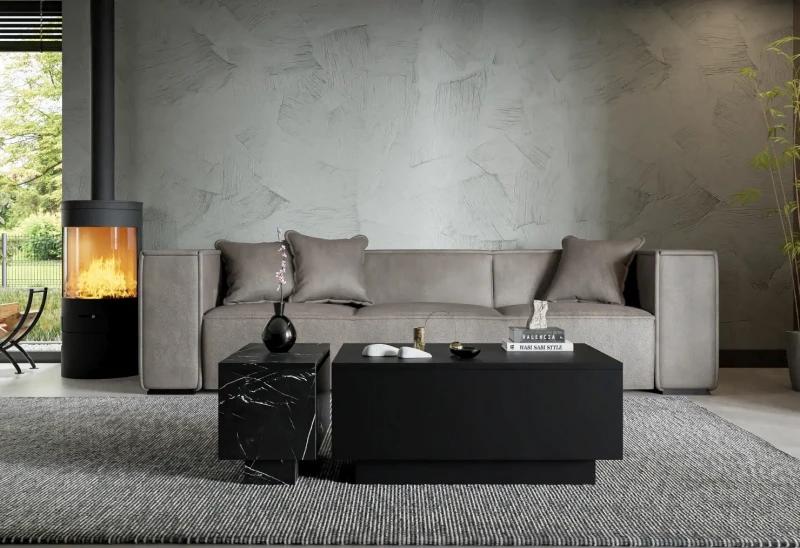 Stolik kawowy Forma 90x60 cm ława z otwieranym blatem do salonu black