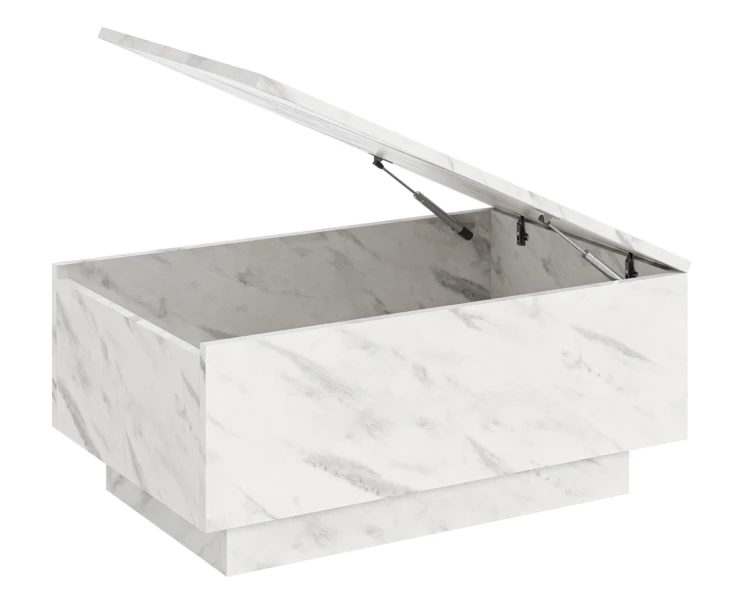 Stolik kawowy Forma 90x60 cm ława z otwieranym blatem do salonu bianco