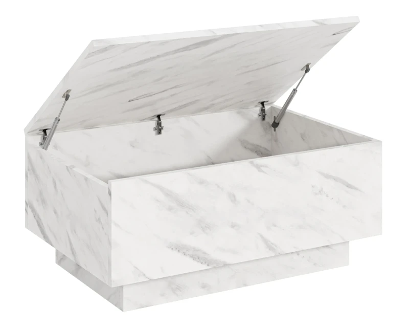 Stolik kawowy Forma 90x60 cm ława z otwieranym blatem do salonu bianco