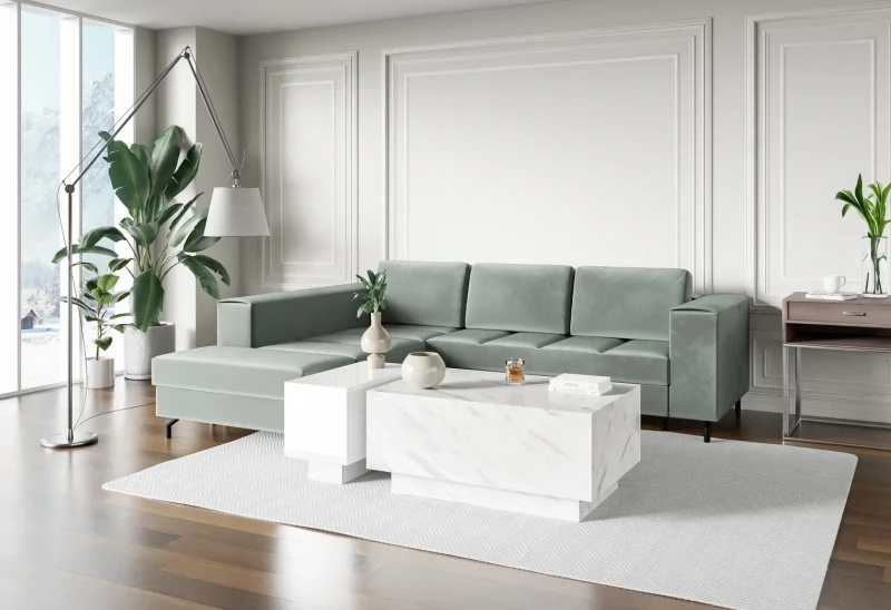 Stolik kawowy Forma 90x60 cm ława z otwieranym blatem do salonu bianco