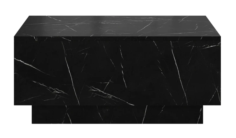 Stolik kawowy Forma 90x60 cm ława z otwieranym blatem do salonu marmur black royal