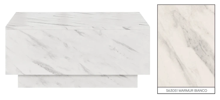 Stolik kawowy Forma 90x60 cm ława z otwieranym blatem do salonu bianco