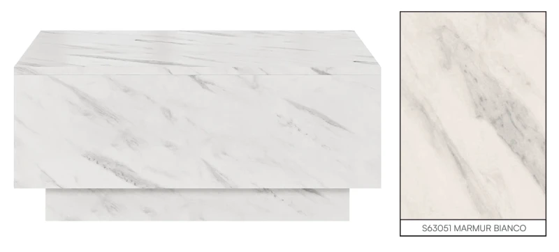 Stolik kawowy Forma 90x60 cm ława z otwieranym blatem do salonu bianco