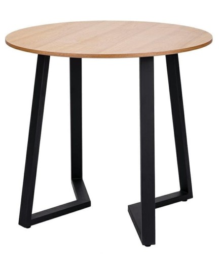 MODESTO stół TAVOLO FI 80 dąb - blat MDF, podstawa metalowa