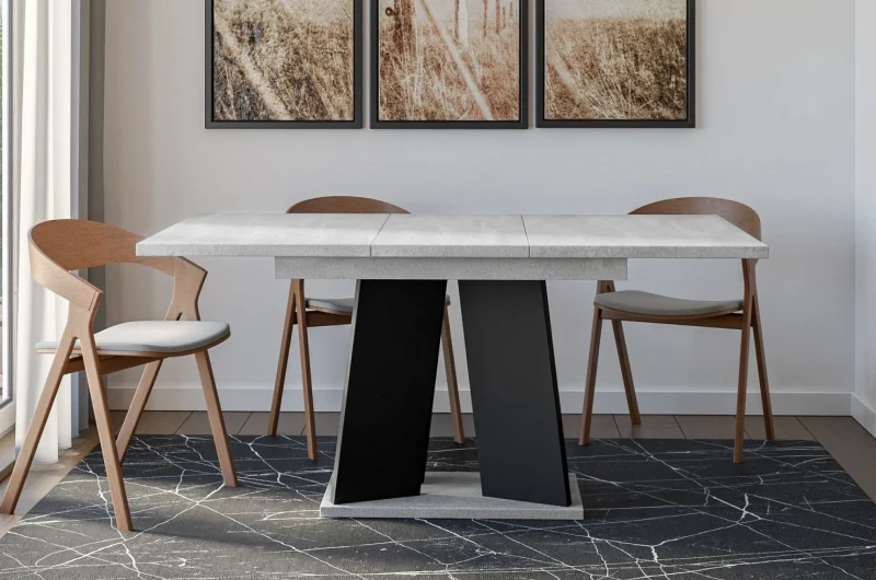 Stół rozkładany Takto 120-160 cm prostokątny nowoczesny do jadalni salonu K350/black