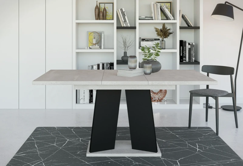 Stół rozkładany Takto 120-160 cm prostokątny nowoczesny do jadalni salonu K350/black