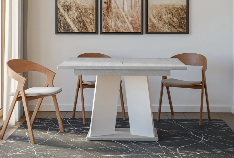 Stół rozkładany Takto 120-160 cm prostokątny nowoczesny do jadalni salonu K350/white