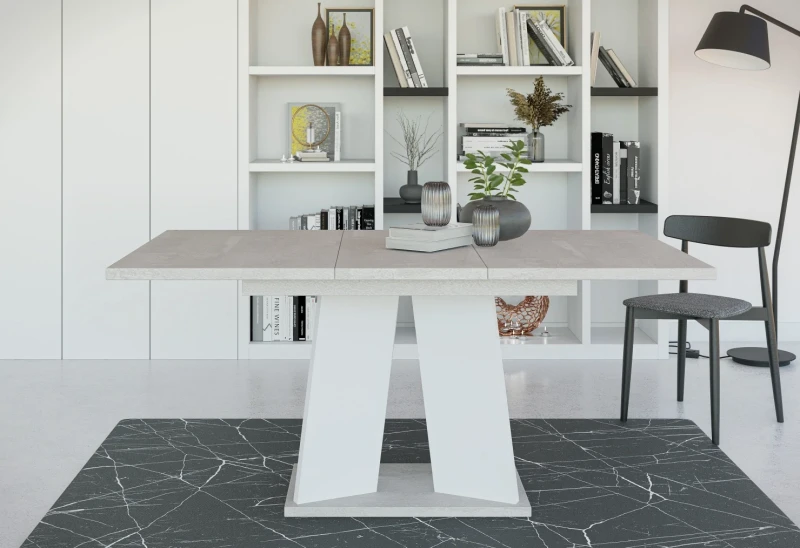 Stół rozkładany Takto 120-160 cm prostokątny nowoczesny do jadalni salonu K350/white