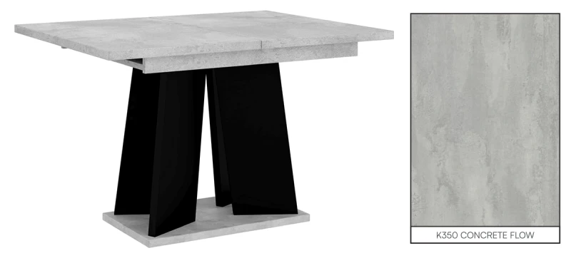 Stół rozkładany Takto 120-160 cm prostokątny nowoczesny do jadalni salonu K350/black