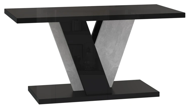 Stolik kawowy Solit 110x70 cm ława prostokątna do salonu black gloss