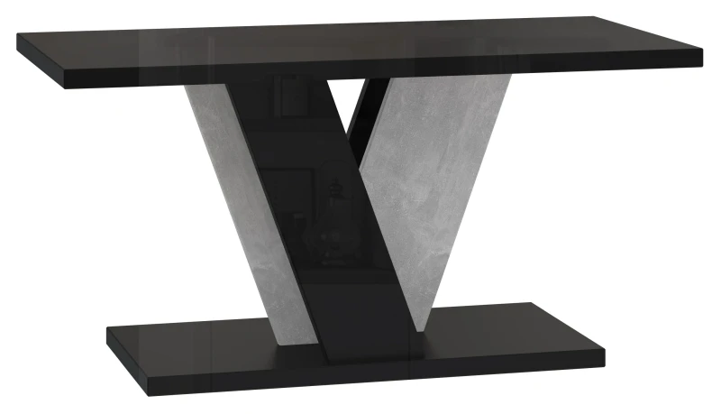 Stolik kawowy Solit 110x70 cm ława prostokątna do salonu black gloss