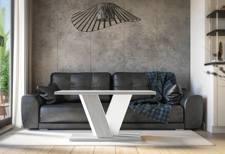 Stolik kawowy Solit 110x70 cm ława prostokątna do salonu K350/white