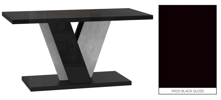 Stolik kawowy Solit 110x70 cm ława prostokątna do salonu black gloss