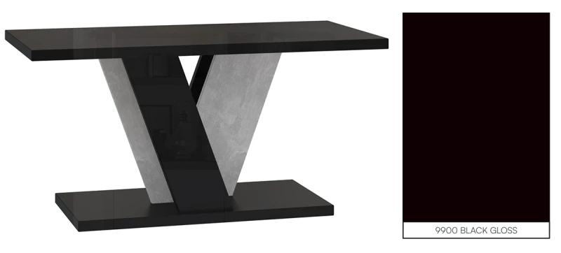 Stolik kawowy Solit 110x70 cm ława prostokątna do salonu black gloss