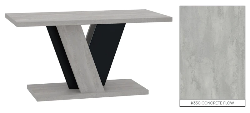 Stolik kawowy Solit 110x70 cm ława prostokątna do salonu K350/black