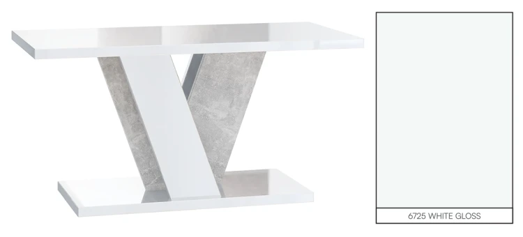 Stolik kawowy Solit 110x70 cm ława prostokątna do salonu white gloss
