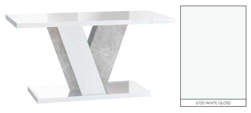 Stolik kawowy Solit 110x70 cm ława prostokątna do salonu white gloss