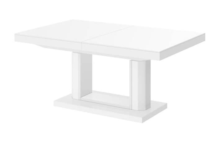 Ławostół podnoszony rozkładany QUADRO LUX - Biały połysk