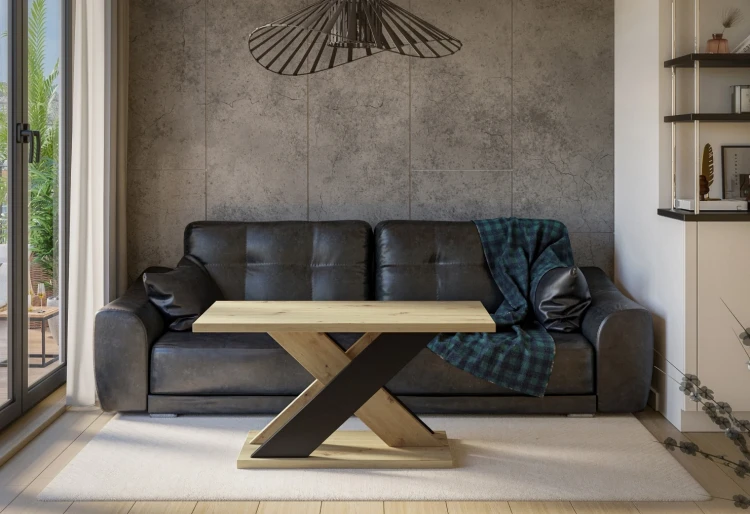 Stolik kawowy Symfonia 110x70 cm ława prostokątna do salonu artisan