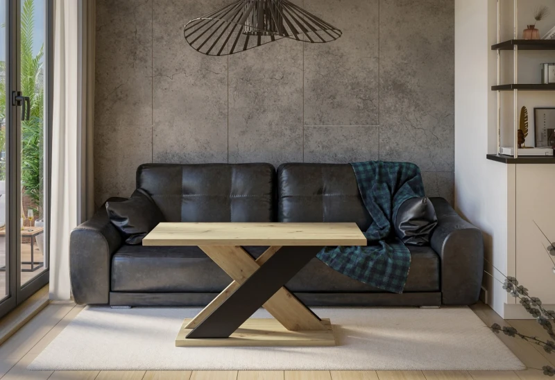 Stolik kawowy Symfonia 110x70 cm ława prostokątna do salonu artisan