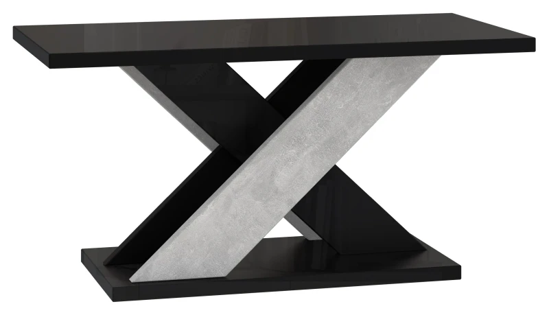 Stolik kawowy Symfonia 110x70 cm ława prostokątna do salonu black gloss
