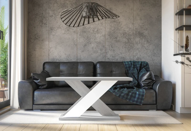 Stolik kawowy Symfonia 110x70 cm ława prostokątna do salonu K350/white