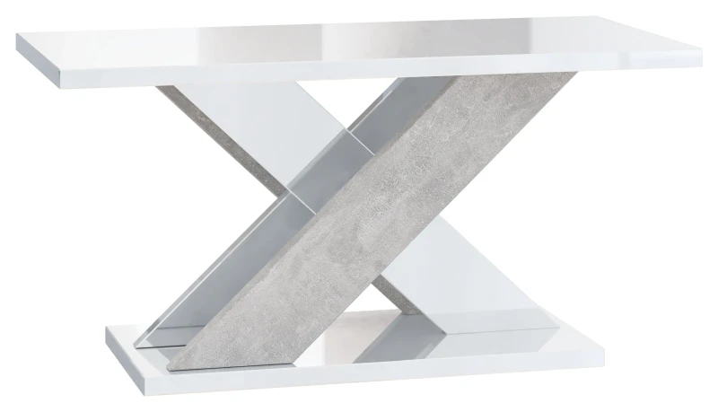 Stolik kawowy Symfonia 110x70 cm ława prostokątna do salonu white gloss