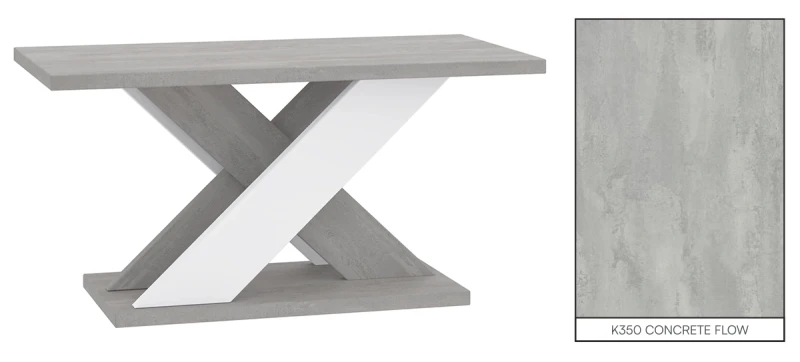 Stolik kawowy Symfonia 110x70 cm ława prostokątna do salonu K350/white