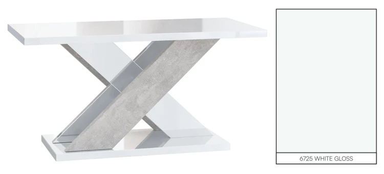 Stolik kawowy Symfonia 110x70 cm ława prostokątna do salonu white gloss