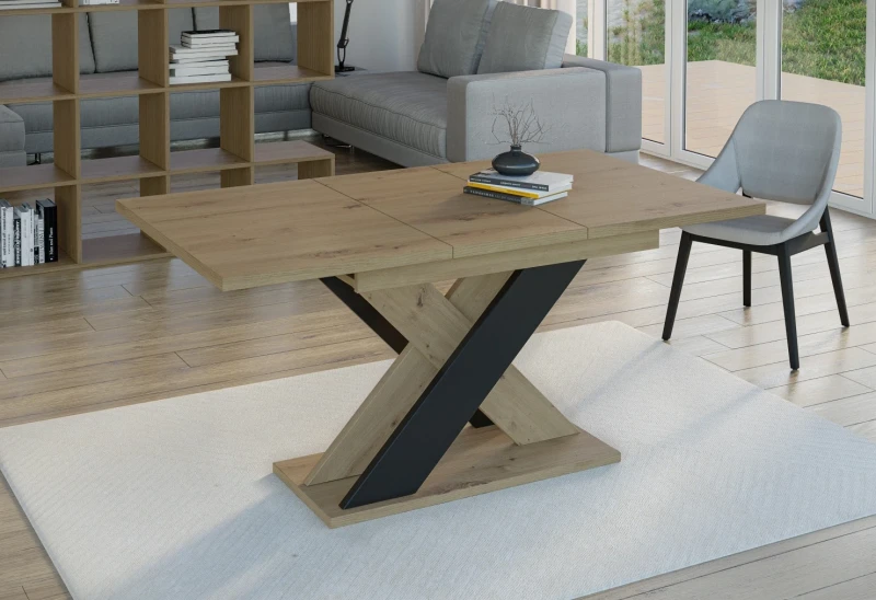 Stół rozkładany Symfonia 120-160 cm prostokątny nowoczesny do jadalni salonu